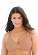 Glamorise Low Cut Wonderwire Lace Bra - Capuccino - 14G Capuccino
