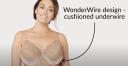 Glamorise Low Cut Wonderwire Lace Bra - Capuccino - 14G Capuccino