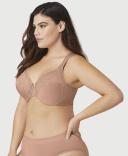 Glamorise Low Cut Wonderwire Lace Bra - Capuccino - 14G Capuccino