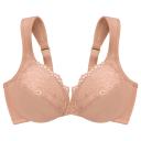 Glamorise Low Cut Wonderwire Lace Bra - Capuccino - 14G Capuccino