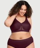 Glamorise MagicLift Active Support Wire-free Bra - Wine - 18C