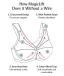 Glamorise MagicLift Active Wirefree Support Bra - White - 16E White