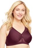 Glamorise MagicLift Active Wirefree Support Bra - Wine - 28DD Wine
