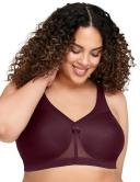 Glamorise MagicLift Active Wirefree Support Bra - Wine - 28DD Wine