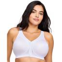 Glamorise MagicLift Front-Closure Posture Back Wire-free Bra - White - 18DD