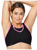 Glamorise No-Bounce Camisole Wire-free Sports Bra - Black/Pink - 16D