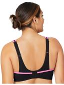 Glamorise No-Bounce Camisole Wire-free Sports Bra - Black/Pink - 16D