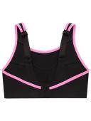 Glamorise No-Bounce Camisole Wire-free Sports Bra - Black/Pink - 20E