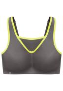 Glamorise No-Bounce Camisole Wire-free Sports Bra - Gray/Yellow - 22C