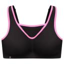 Glamorise No-Bounce Camisole Wirefree Sports Bra - Black/Pink - 28E Black/Pink