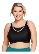 Glamorise No-Bounce Camisole Wirefree Sports Bra - Black/Pink - 28E Black/Pink