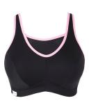 Glamorise No-Bounce Camisole Wirefree Sports Bra - Black/Pink - 28E Black/Pink