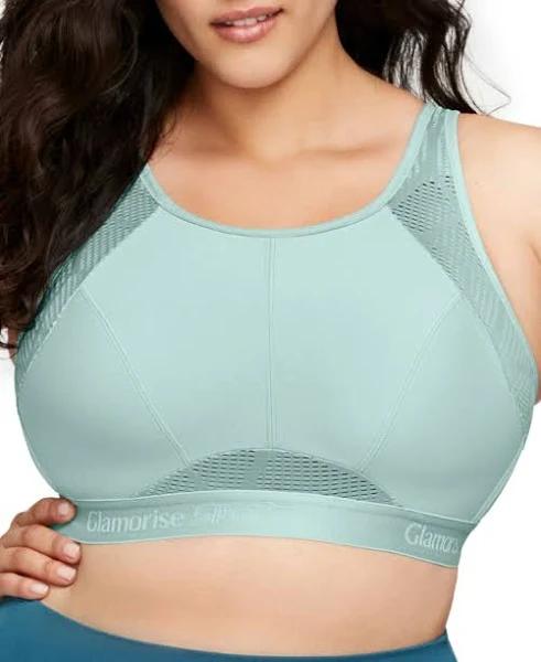 Glamorise No-Sweat Mesh Wirefree Sports Bra - Jade - 12F Jade
