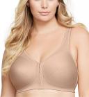 Glamorise Women's Bra Nude Beige Size 54DD Full Coverage Front-Closure #135