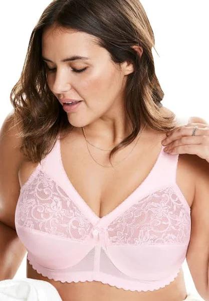 Glamorise Women's Full Figure Plus Size Wonderwire Front Close Bra #1245