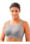 Glamorise Womens No-Bounce Camisole Wirefree #1066 Sports Bra, black/p