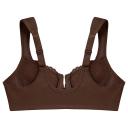 Glamorise Wonderwire Front-Closure Bra - Mocha - 12D