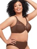 Glamorise Wonderwire Front-Closure Bra - Mocha - 12D