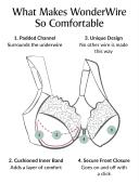 Glamorise WonderWire Front-Closure Bra - White - 22E