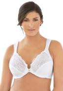 Glamorise Wonderwire Front-Closure Bra - White - 26D