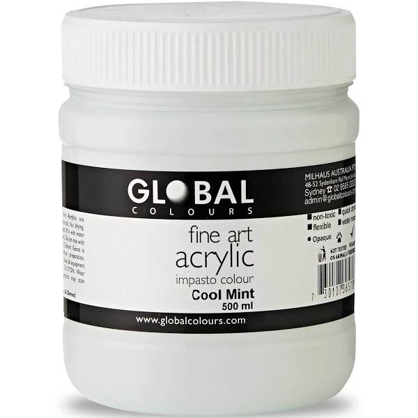 Global Colours Acrylic Impasto Paint 500ml Cool Mint