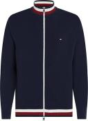 Global Stripe Relaxed Fit Zip-Thru Cardigan Blue LG