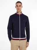 Global Stripe Relaxed Fit Zip-Thru Cardigan Blue LG
