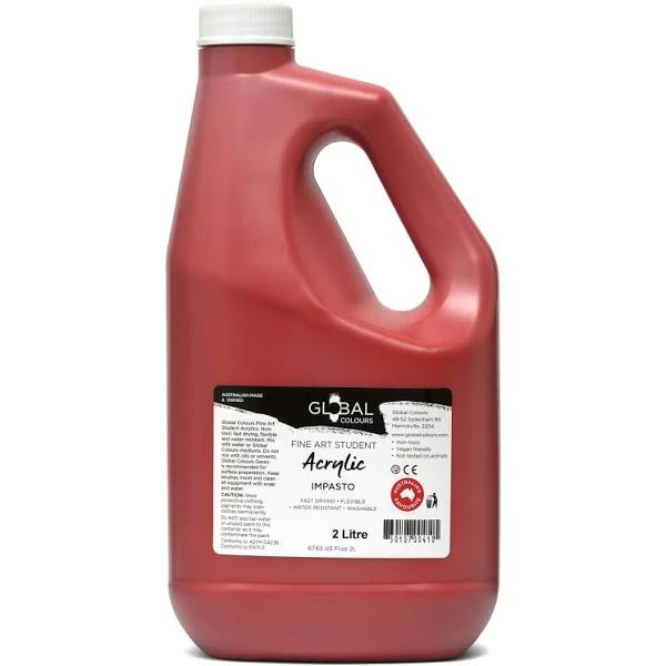 Global Warm Red - 2 Litre Student Fine Art Acrylic Impasto Paint