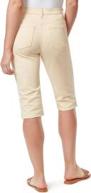 Gloria Vanderbilt Women's Capri almond Cream Amanda Skimmer Denim Pants 10