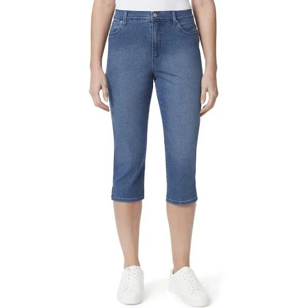Gloria Vanderbilt Women's Capri Frisco Blue Amanda Split-Hem Capri Jeans - Petite 16P
