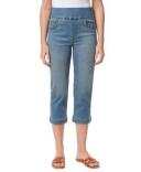 Gloria Vanderbilt Women's Capri Matcha Latte Amanda Wide-Waistband Capri Jeans 14