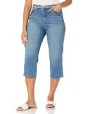 Gloria Vanderbilt Women's Capri Merced Belted High-Rise Capri Jeans 6
