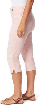 Gloria Vanderbilt Women's Capri Ribbon Pink Amanda Capri Jeans 8