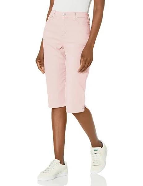 Gloria Vanderbilt Women's Capri Rosy Pink Amanda Skimmer Denim Pants 18