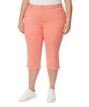 Gloria Vanderbilt Women's Plus Capri Peach Orchard Amanda Capri Jeans 24W