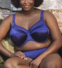 Goddess Bra Ultramarine Keira Satin Underwire Plunge Bra 38J