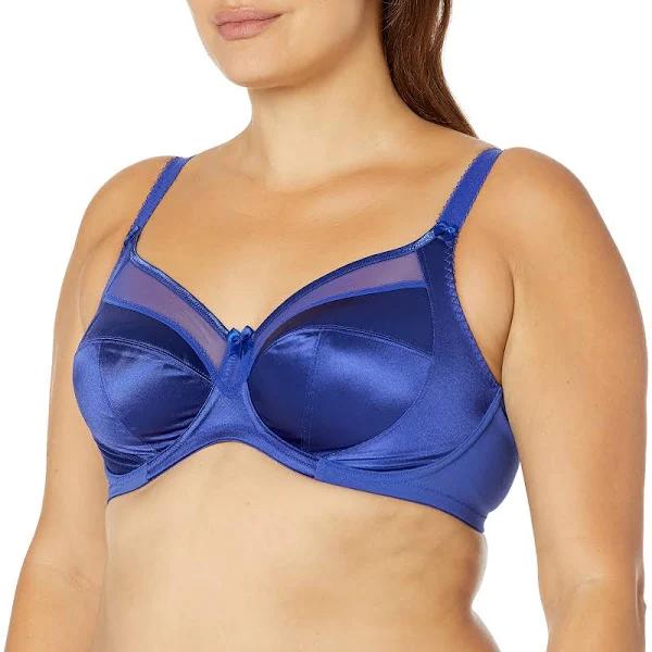 Goddess Bra Ultramarine Keira Satin Underwire Plunge Bra 40K