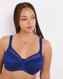 Goddess Bra Ultramarine Keira Satin Underwire Plunge Bra 42DD