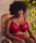Goddess Keira Underwired Banded Bra - Crimson - 24E Crimson