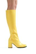 Gogo Yellow Patent Womens Boot - 9