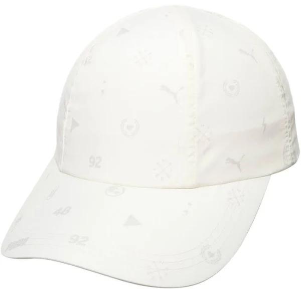 Gold Metal Cat Unisex Cap in White, Polyester by Puma