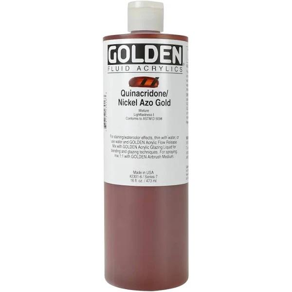 Golden Fluid Acrylic 473ml Quinacridone Nickel Azo Gold