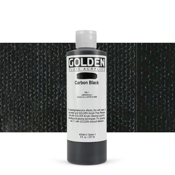 Golden : Fluid : Acrylic Paint : 236ml (8oz) : Carbon Black