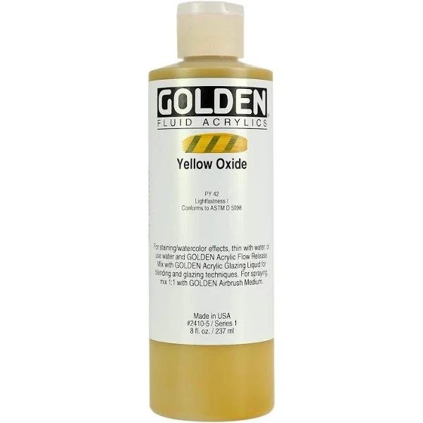 Golden : Fluid : Acrylic Paint : 236ml (8oz) : Yellow Oxide