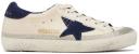Golden Goose Beige & Blue Super-Star Classic Sneakers
