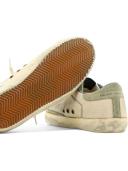 Golden Goose Beige & Taupe Super-Star Sneakers
