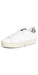 Golden Goose Hi Star Sneakers | Silver/White | Size 38 | Shopbop