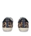 Golden Goose Leather Leopard Print Superstar Sneakers - Brown - 35