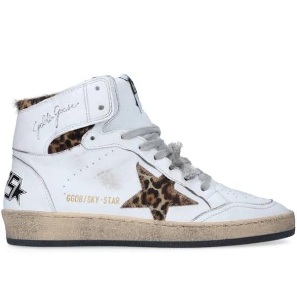 Golden Goose Leather Sky Star Sneakers - White - 36