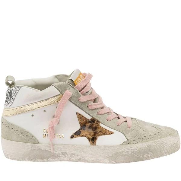 Golden Goose Mid Star Leather Sneakers White
